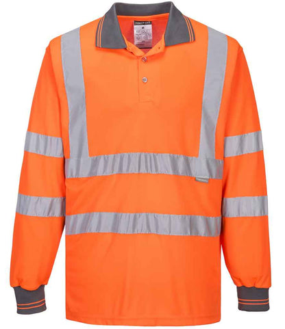 Portwest Hi-Vis Long Sleeve Polo Shirt