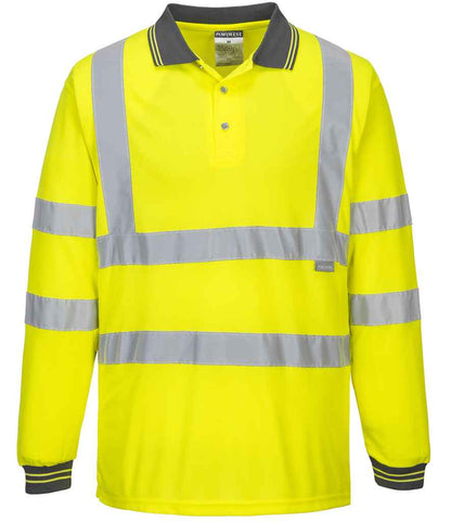 Portwest Hi-Vis Long Sleeve Polo Shirt