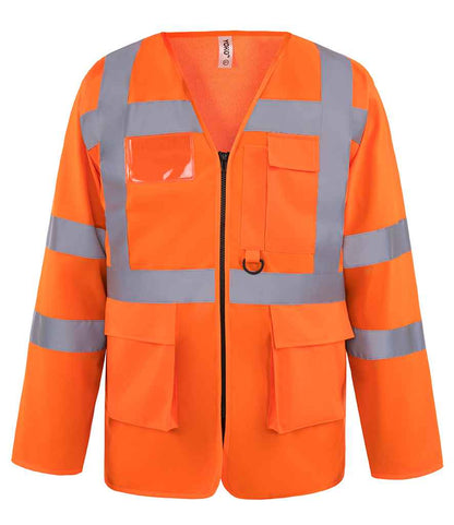 Yoko Hi-Vis Executive Long Sleeve Waistcoat